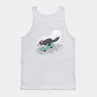 Cool collie skateboarding Tank Top